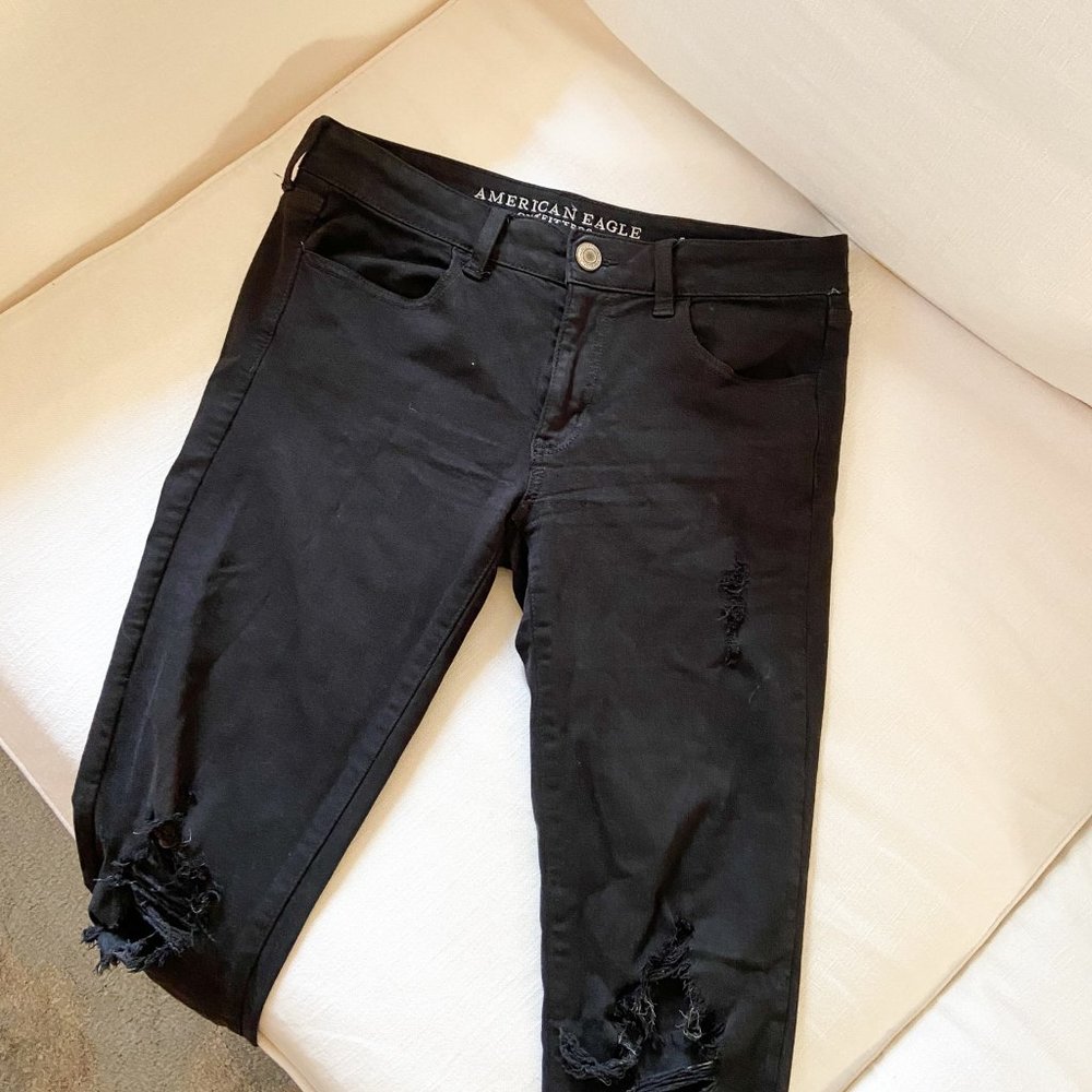 American Eagle Black Super Stretch Jeans